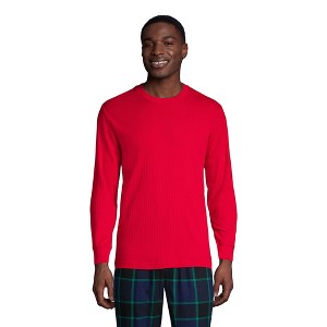 Lands' End Men's Knit Rib Crewneck Pajama Shirt - 1 of 4