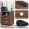 OKD 18'' Nightstand with Charging Station & 2 Drawers, Square End Table - 4 of 4