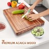 Wooden Cutting Boards for Kitchen, Cutting Board with Juice Groove and Side Handle, Chopping Board, Butcher Block, Large Charcuterie Board - 2 of 4
