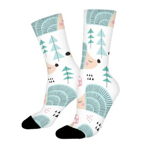 Cute Hedgehog Animal Women Printed Crew Socks Funny Funky Socks Soft Polyester Novelty Gifts for Artists Men - 1 of 1
