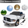 Unique Bargains 3 Layer Thick 95.2x58 Inches Car Front Windshield Cover Protection Snow Sunshade with Rearview Mirror Protective Cover - image 3 of 4