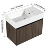 SEVOBAL Bathroom Vanities 30 Inch Bathroom Cabinet With Sink Soft Close Doors for Bathroom, Silver and Brown, 29.5"*15.8"*23.3" - 3 of 4