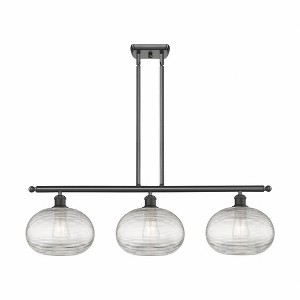 Ithaca - 3 Light Stem Hung Island In Industrial Style-10 Inches Tall and 36.5 Inches Wide - 1 of 1