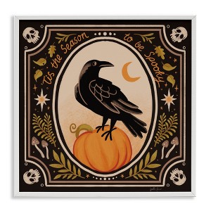 Stupell Industries Spooky Season Black Crow Framed Giclee Art - 1 of 4