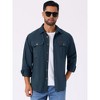 INSPIRE CHIC Men's Button Down Long Sleeve Point Collar Casual Cargo Work Shirt - 4 of 4