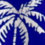 allover palm blue