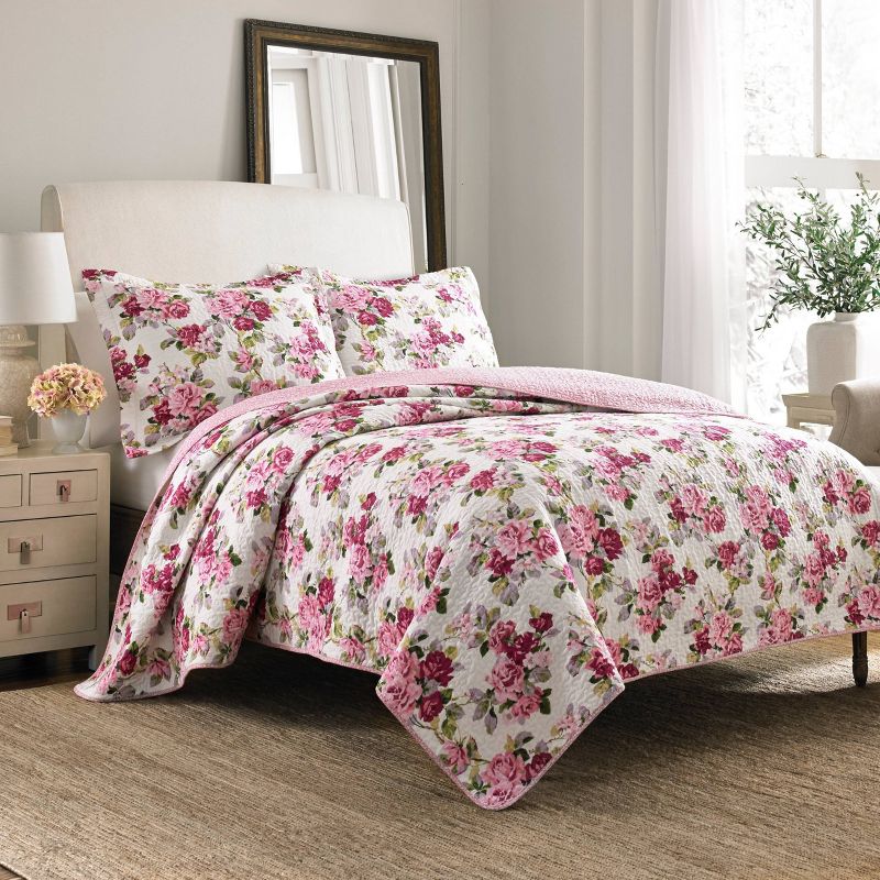  Laura Ashley Lidia Quilt Set Pink, 4 of 10