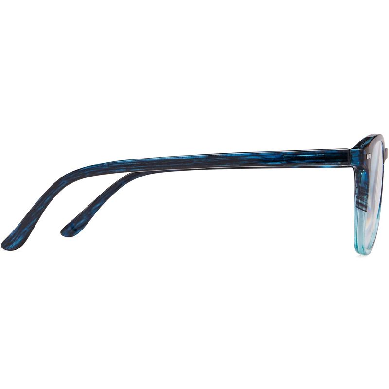 ICU Eyewear Cupertino Round 2-Tone Reading Glasses - Blue/ Turquoise, 4 of 5