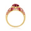Ross-Simons 2.40 Carat Heart-Shaped Garnet and 2.70 ct. t.w. Multi-Gemstone Ring in 18kt Gold Over Sterling - 4 of 4