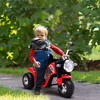 Aosom 6V Kids Motorcycle Dirt Bike Electric Battery-Powered Ride-On Toy Off-road Street Bike Rechargeable with Horn Headlights Realistic Sounds 1.24mph Speed for Girls Boy 18 - 36 Months Red - 3 of 4