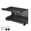 Aquaterior Toilet Paper Holder Wall Mounted Rack Heavy Duty Stainless Steel - 2 of 4