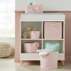 Quilted Fabric Cube Storage Bin - Light Pink - Cloud Island™ - image 2 of 3