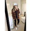 Imily Bela Classic Plaid Shirt for Women Soft Long Sleeve Casual Blouse Tops - 2 of 4