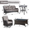 Gymojoy 7 Pieces Outdoor Sofa with Swivel Chairs Ottoman, Coffee Table, Patio Furniture Set - 3 of 4
