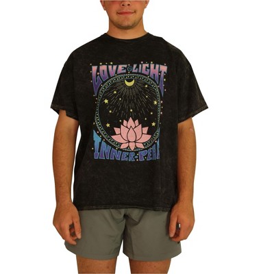 Junk Food Mens Love Light Inner Peace Graphic T-Shirt