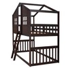 Whisen Twin over Twin House-Shaped Bunk Bed With Ladder - 3 of 4