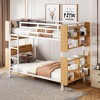 TiramisuBest Full Over Full Size Metal Bunk Bed with Ladder and Full-Length Guardrail, Storage Space, No Box Spring Needed - 2 of 4