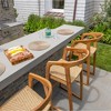 Nordic Teak 30" Natural Indoor/Outdoor Bar Stool - Beige - 3 of 4