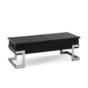 Black High Gloss and Chrome Coffee Table with Lift Top - 1 of 1