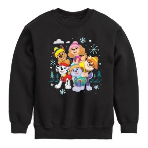 Boys' - Paw Patrol - Paw Patrol Group With Icons Graphic Long Sleeve Fleece Sweatshirt - 1 of 4