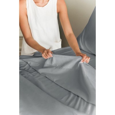 Steel Blue Twin Size Microfiber Deep Pocket Sheet Set