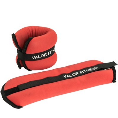 Valor Fitness Ankle and Wrist Weight Pair - Red (3lbs)