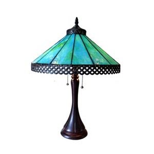 Chloe Lighting Mila Tiffany-style 2 Light Table Lamp 16" Shade - 1 of 2