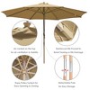 Yescom 13FT Large Outdoor Patio Umbrella UV30+ Wood 8 Rib Pole for Table Beach Yard Garden Wedding Deck Cafe Pool Tan - 3 of 4