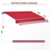 Resenkos Patio Awning, Outdoor Sun Shade Shelter Cover Awnings,12' x 10' Retractable Awning Patio Awnings Sun Shade Shelter with Manual Crank Handle, - 3 of 4