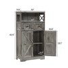 Farmhouse Storage Cabinet with Drawers and Adjustable Shelves, Freestanding Kitchen Pantry Storage Cabinet - 4 of 4