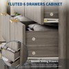 6 Drawer Dresser, Wide Modern Wood Box Drawer for Bedroom with 2 Shelves, TV Stand, Wood Drawer Organizer - 4 of 4