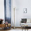 1-Light Torchiere Floor Lamp with Marbleized Glass Shade - Elegant Designs - 4 of 4