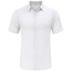 Men's Casual Button Down Shirts Relaxed Fit Short Sleeve Shirt Stylish Summer Beach Shirt - 4 of 4