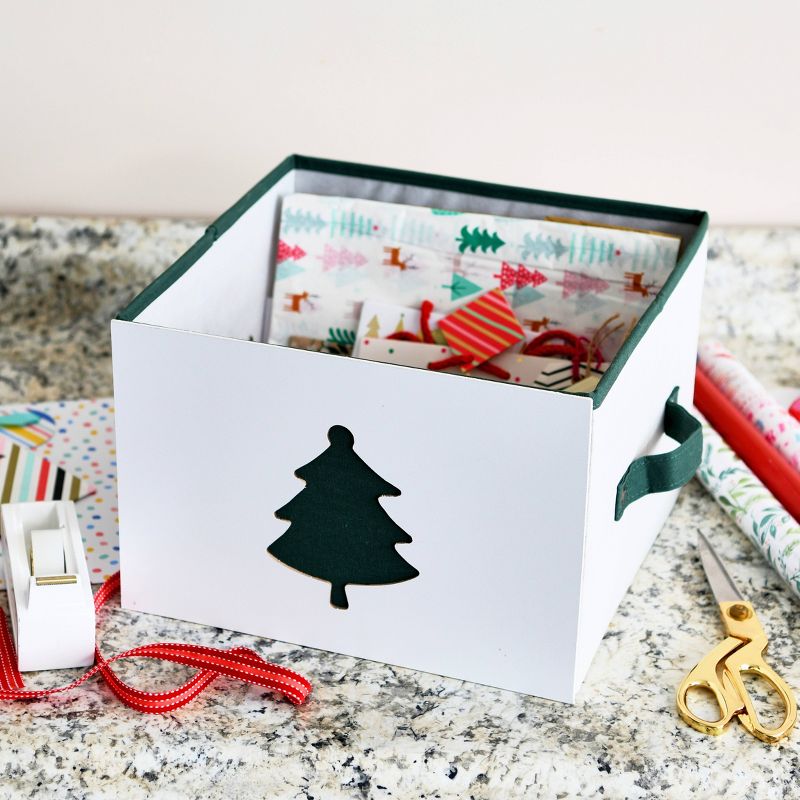 Household Essentials Medium Holiday Storage Box Green, 3 of 12