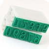 Unique Bargains Plastic Rubber Detachable 0-9 Number Stamp 0.7'' Wide White Green 1 Set - 4 of 4