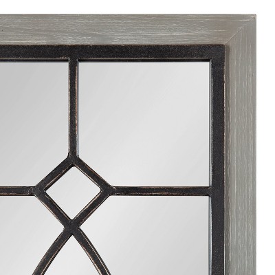 Bakersfield Gray Wood Framed Farmhouse Wall Mirror