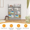 Infans 4-Tier Kids Bookshelf Toy Storage Bookcase Rack Wall w/ Anti-toppling Kits Grey - 4 of 4