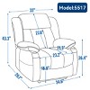 1pc Power Lift Recliner Chair, Chenille Fabric with Massage & Heat, USB Ports & Cup Holders for Elderly Support - Coolbibila - 4 of 4