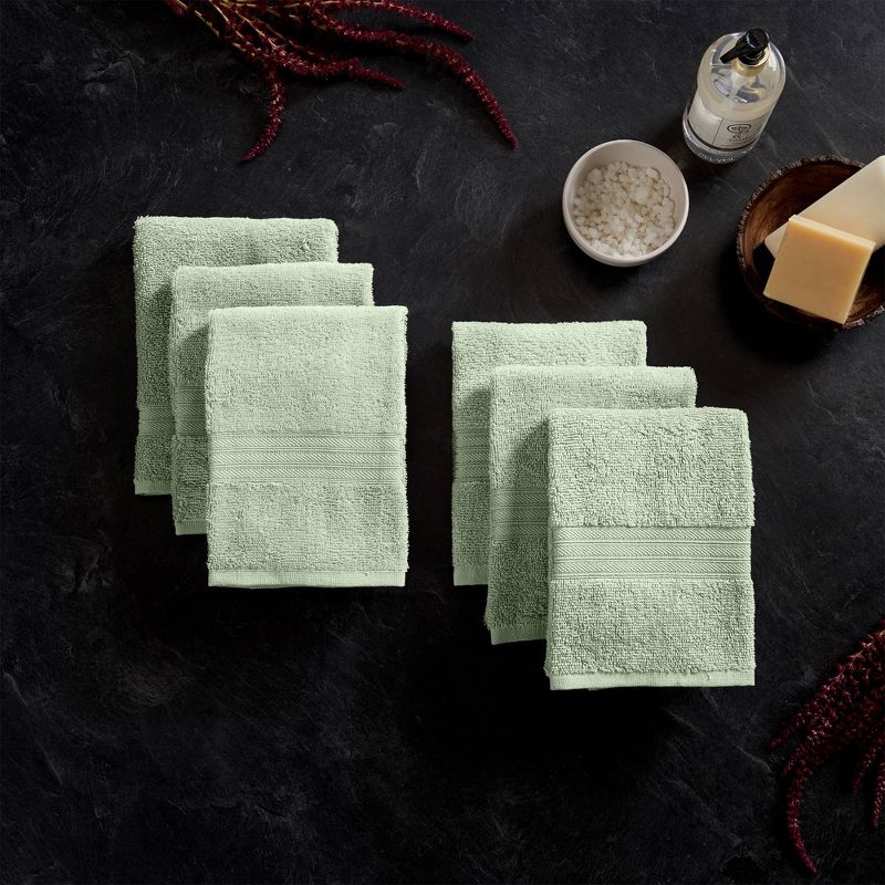 6pc Everyday Essential Hand Towel Set - Isla Jade, 1 of 11