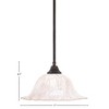 Toltec Lighting Any 1 - Light Pendant in  Dark Granite with 17" Italian Ice Shade - 2 of 2