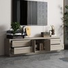 FUFU&GAGA Gray Light - toned Wood TV Cabinet: Modern Design, Ample Storage, Smooth Operation - 3 of 4
