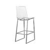 Meridian Furniture,Lumen Chrome Metal/Lucite Polycarbonate Stool - 2 of 4