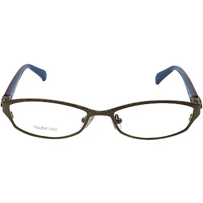 Valentino Njs Unisex Rectangle Eyeglasses Silver 51mm Target