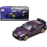 2022 Nissan GT-R (R35) T-Spec RHD (Right Hand Drive) Midnight Purple Metallic 1/64 Diecast Model Car by Era Car