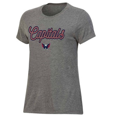 NHL Washington Capitals Women's Gray Fashion T-Shirt