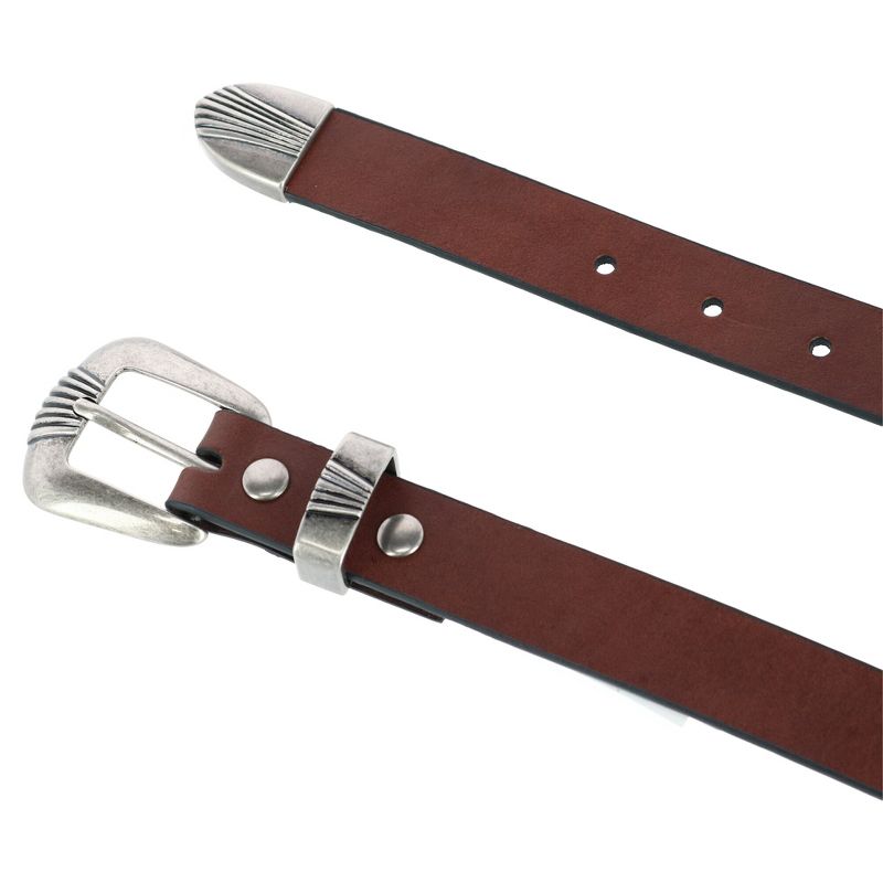 Wrangler Women's 3 Piece Belt with Veg Tanned Leather, 2 of 4