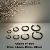 Stainless Steel Hoop Earrings by Ginger Lyne Huggie Style for Lobe Cartilage Piercing Body Jewelry - 4 of 4
