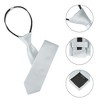 INSPIRE CHIC Men's Formal Casual Pre-tied Solid Color Neck Adjustable Zipper Ties - 3 of 4