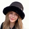 Anna-Kaci Women's Plush Trim Bucket Hat Soft Foldable Design - 3 of 3