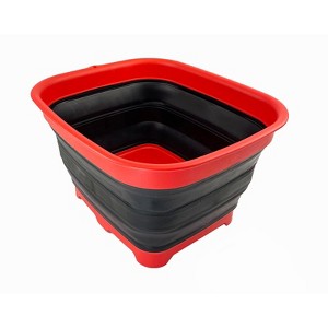 SAMMART 15L (3.9 Gallon) Collapsible Dishpan with Draining Plug - 1 of 4